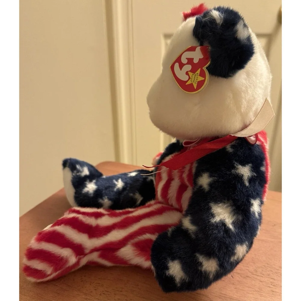 Ty Beanie Buddies Spangle the Patriot Bear 14